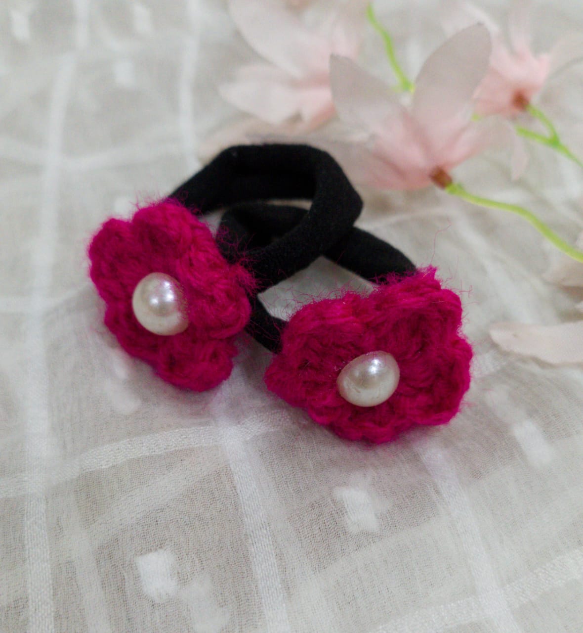 Pink Crochet Rubberband