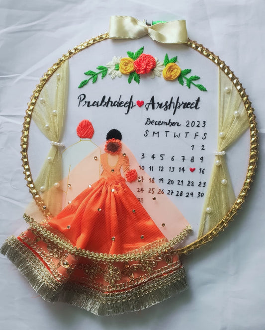 Couple Embroidery Hoop