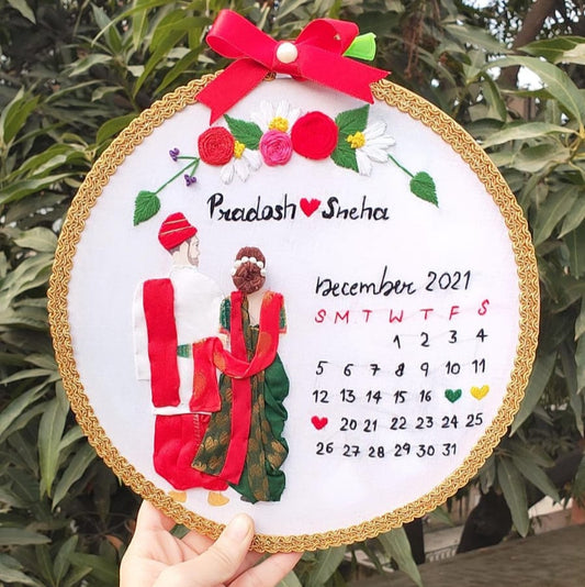 Couple Embroidery Hoop