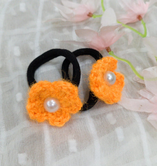 Orange Crochet Rubberband